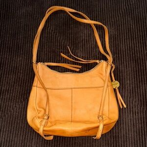 Margot New York Tan Leather Shoulder Bag
